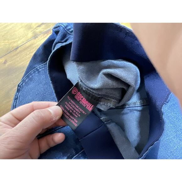 Rock & Roll Jeans Womens 29x34 Stretch Bargain Bell Pull On Flare Hippie - Picture 5 of 10